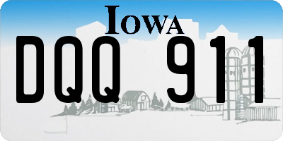 IA license plate DQQ911