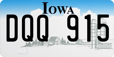 IA license plate DQQ915