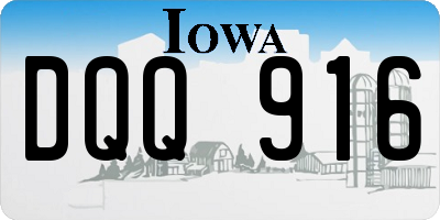 IA license plate DQQ916