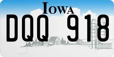 IA license plate DQQ918