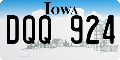 IA license plate DQQ924