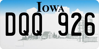 IA license plate DQQ926