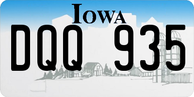 IA license plate DQQ935