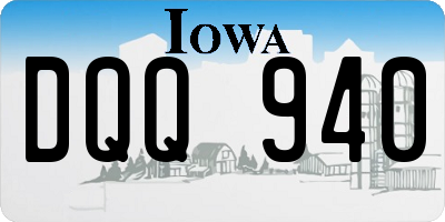 IA license plate DQQ940