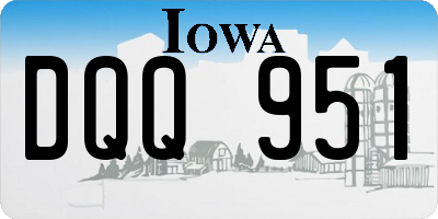 IA license plate DQQ951