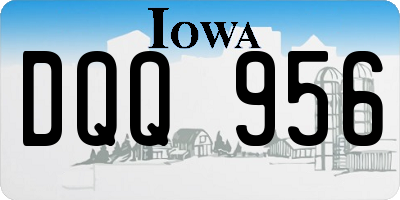 IA license plate DQQ956