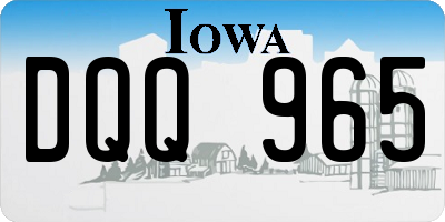 IA license plate DQQ965