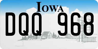 IA license plate DQQ968