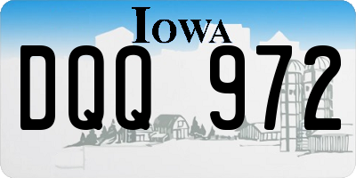 IA license plate DQQ972
