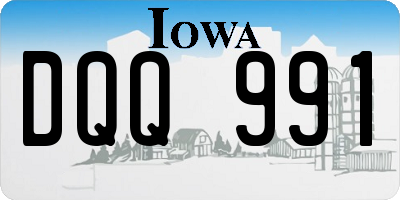IA license plate DQQ991