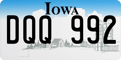 IA license plate DQQ992
