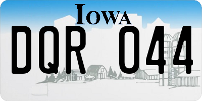 IA license plate DQR044