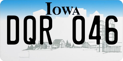 IA license plate DQR046