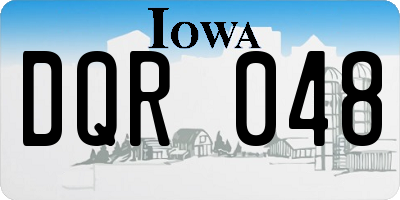 IA license plate DQR048
