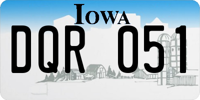 IA license plate DQR051