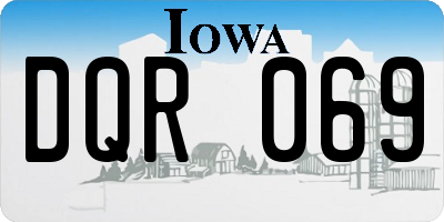 IA license plate DQR069