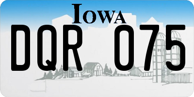 IA license plate DQR075