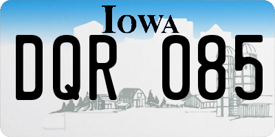 IA license plate DQR085