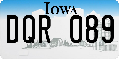 IA license plate DQR089