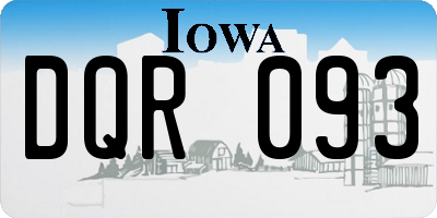 IA license plate DQR093