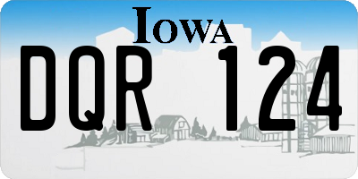 IA license plate DQR124