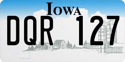 IA license plate DQR127