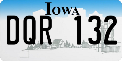 IA license plate DQR132