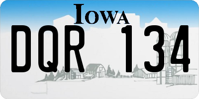 IA license plate DQR134