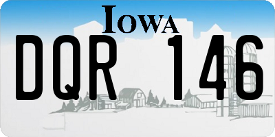 IA license plate DQR146