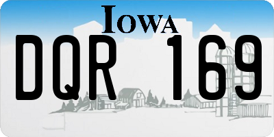 IA license plate DQR169
