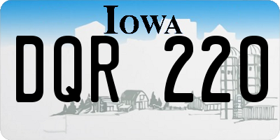 IA license plate DQR220