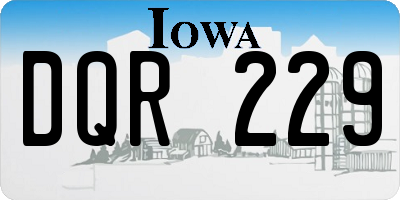 IA license plate DQR229