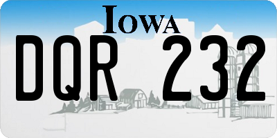 IA license plate DQR232