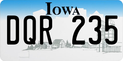 IA license plate DQR235