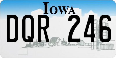 IA license plate DQR246