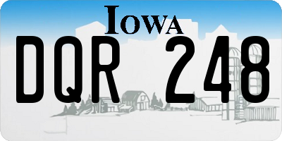 IA license plate DQR248
