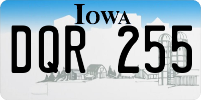 IA license plate DQR255