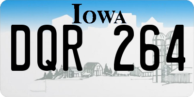 IA license plate DQR264