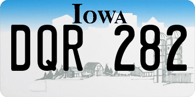 IA license plate DQR282