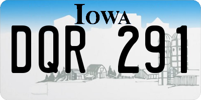 IA license plate DQR291