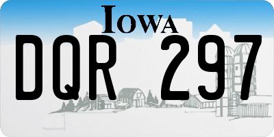 IA license plate DQR297
