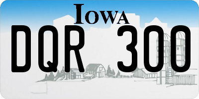 IA license plate DQR300