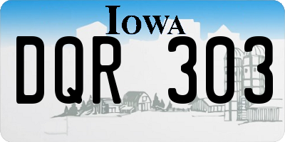 IA license plate DQR303