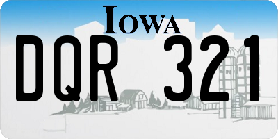 IA license plate DQR321