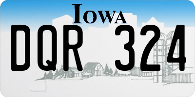 IA license plate DQR324