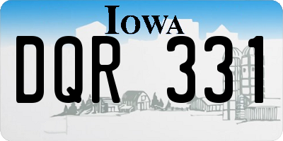 IA license plate DQR331