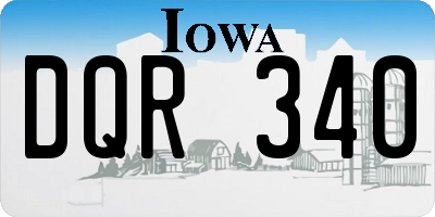 IA license plate DQR340