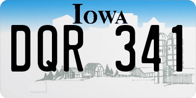 IA license plate DQR341