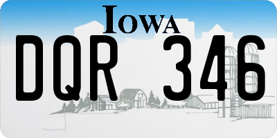 IA license plate DQR346