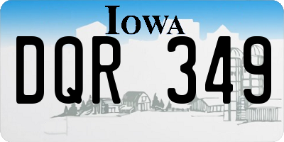 IA license plate DQR349